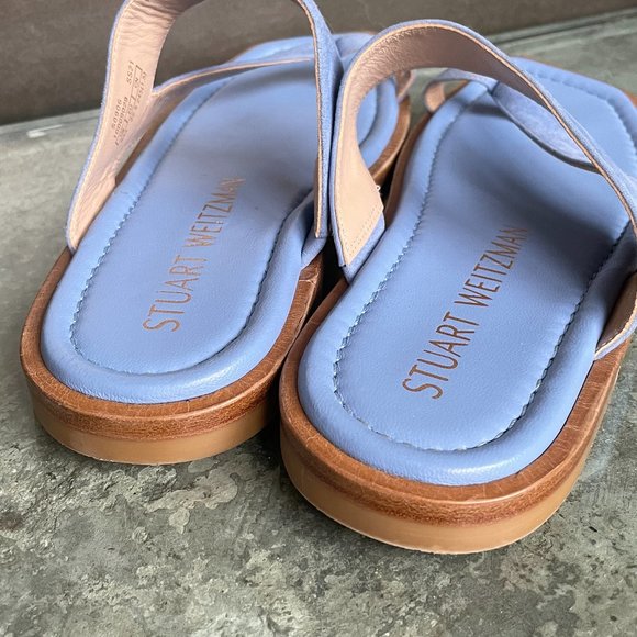 Stuart Weitzman Suede Lyla Flat Sandal - Picture 6 of 11